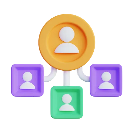 Team Network  3D Icon