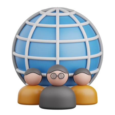 Team Network  3D Icon