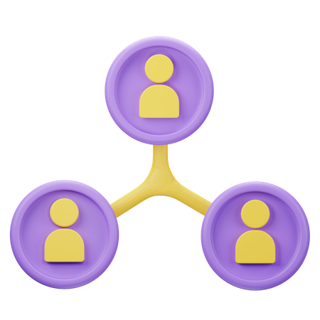 Team Network  3D Icon