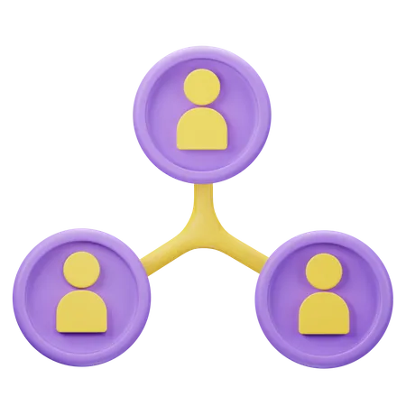 Team Network  3D Icon