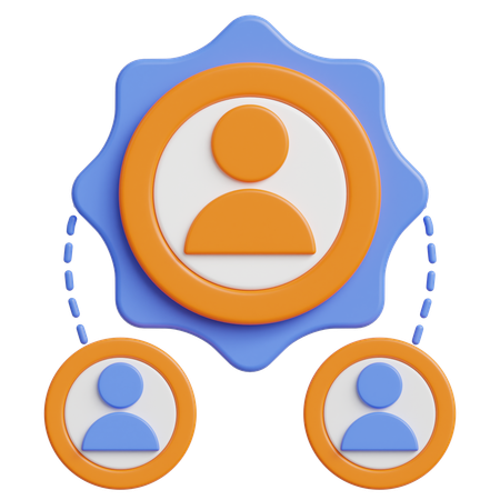 Team Network  3D Icon