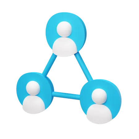 Team Network  3D Icon