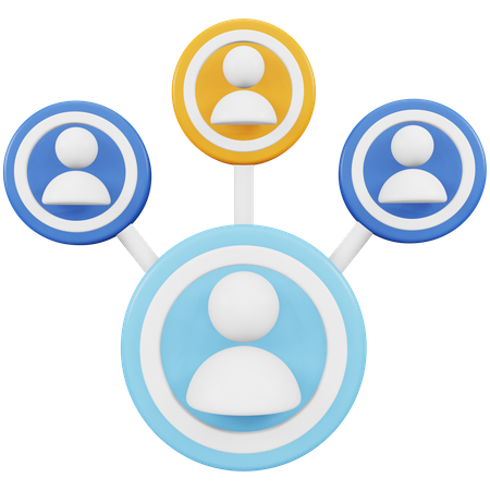 Team Network 3D Icon