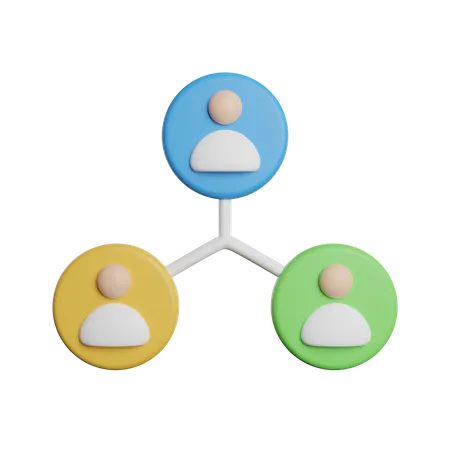 Team Work Connection 3D Icon