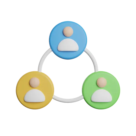 Team Work Management 3D Icon
