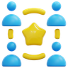 3d team hierarchy illustration
