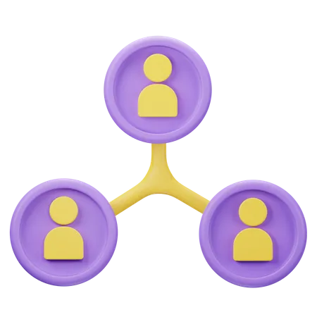 Team Network 3 D Illustration 3D Icon