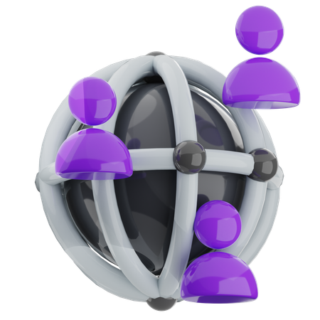 Team-Netzwerk  3D Icon