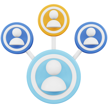 Team-Netzwerk  3D Icon