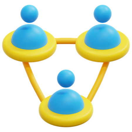 Team-Netzwerk  3D Icon