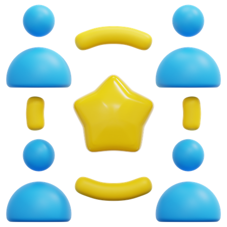 Team-Netzwerk  3D Icon