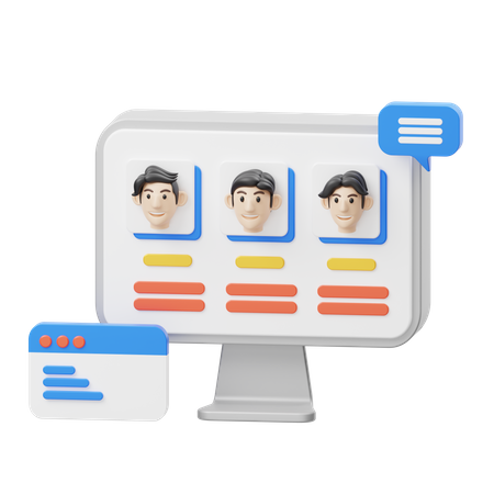 Team Presentation 3D Icon