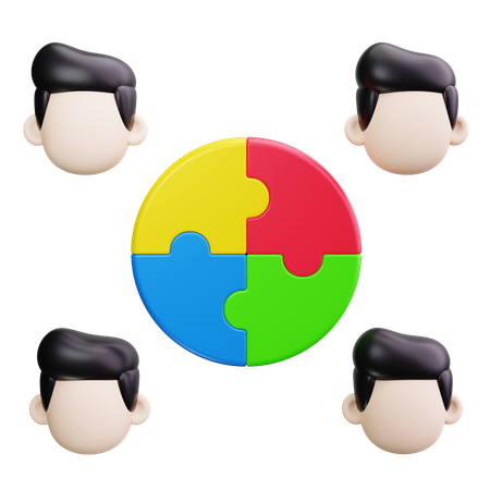 Team Solution  3D Icon