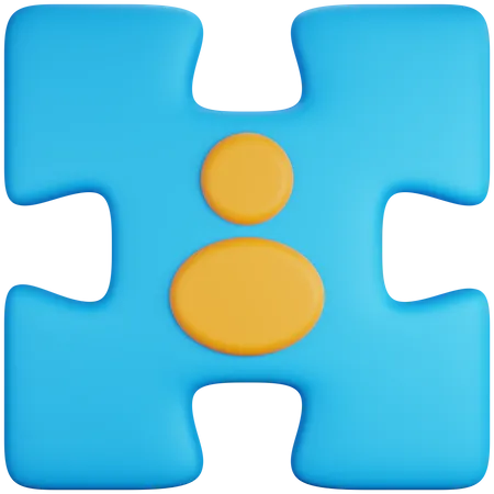 3 D Illustration Pieces Of The Puzzle With Object Accounts Isolated 3D Icon