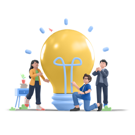 Team Solving Problem  3D Icon