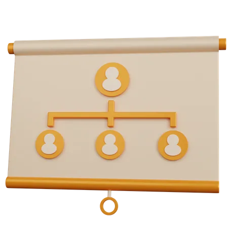 Team Structure Presentation 3D Icon