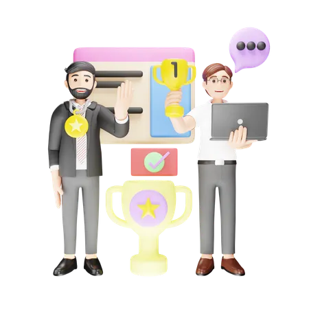 Team Success  3D Illustration