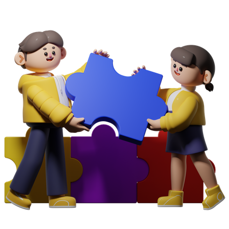 Team Work  3D Illustration