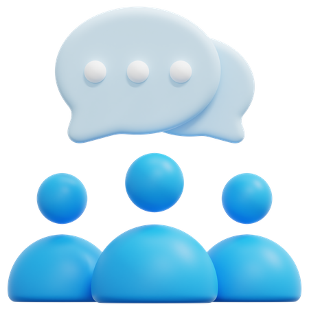 Teamdiskussion  3D Icon