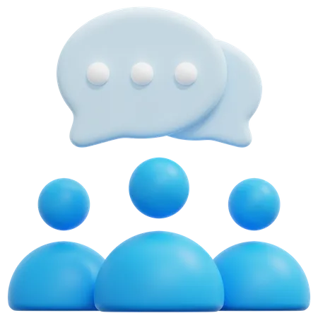 Teamdiskussion  3D Icon