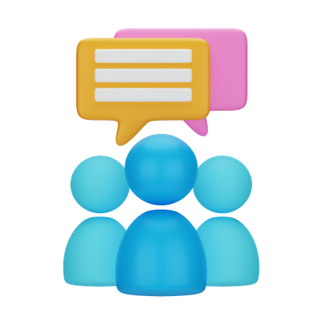 Teamdiskussion  3D Icon