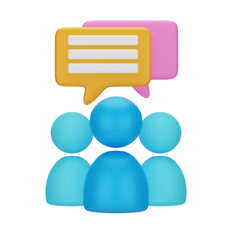 Teamdiskussion  3D Icon