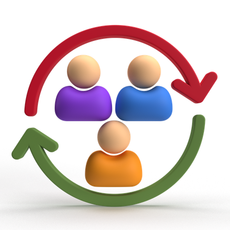 チームワーク  3D Icon