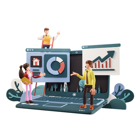 Teamwork  3D Illustration