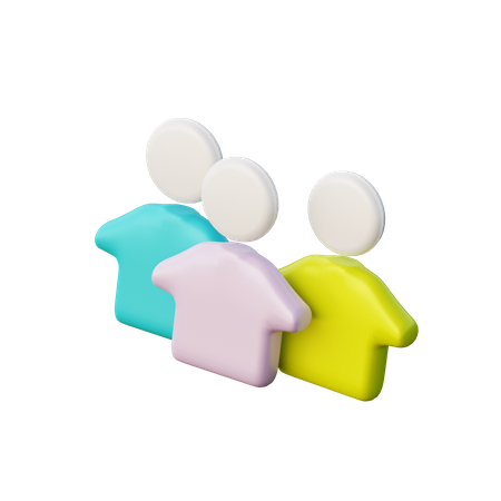 Teamwork  3D Illustration