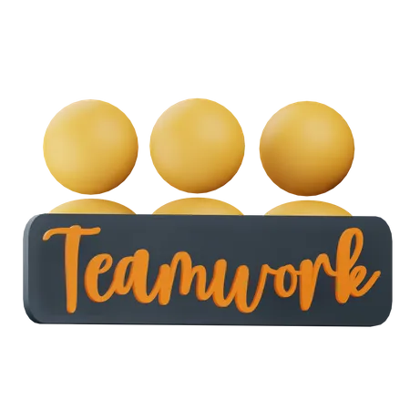 3 D Illustration Teamwork Icon With Transparent Background 3D Icon