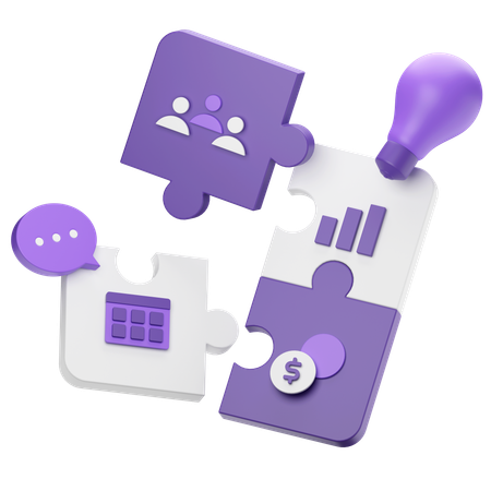 Teamwork And Integration  3D Icon