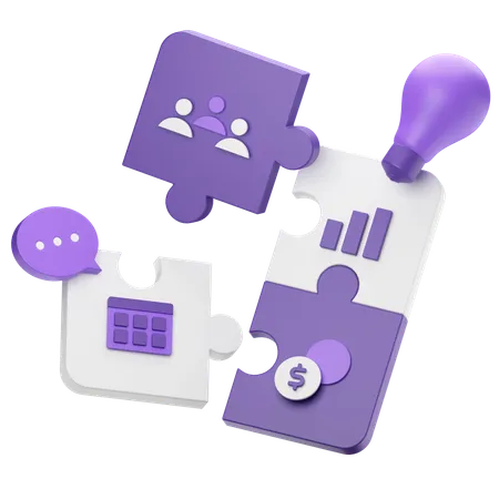 Teamwork And Integration  3D Icon