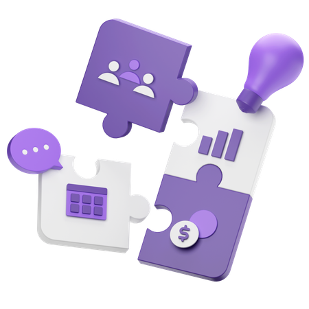 Teamwork And Integration  3D Icon