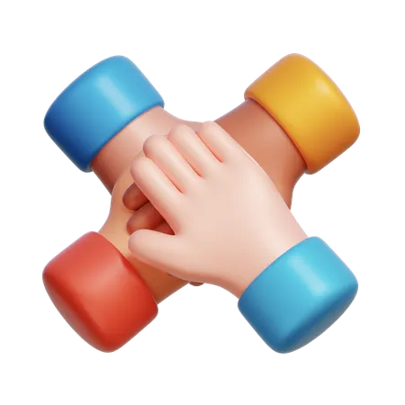 팀워크 협업  3D Icon