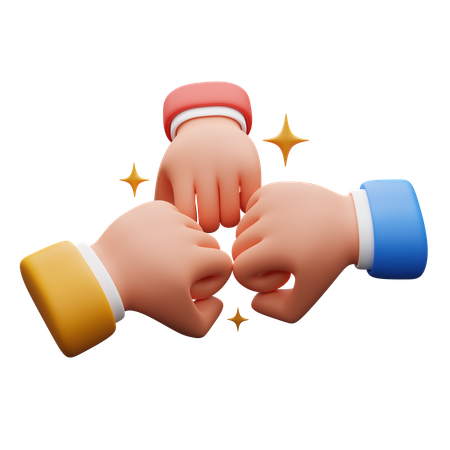 Teamwork hand gesture  3D Icon