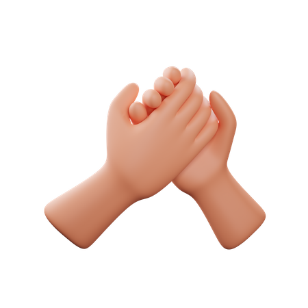 Teamwork hand gesture  3D Icon