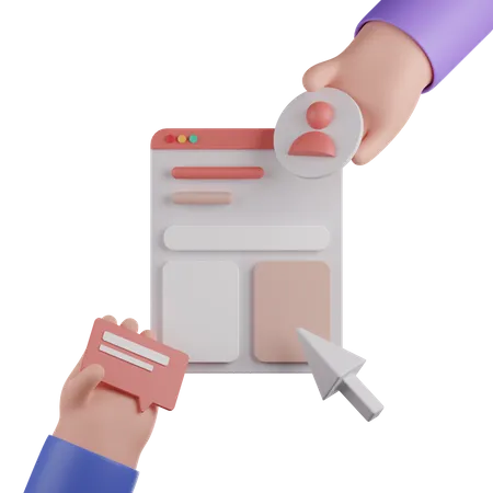 Teamwork hand gesture  3D Icon