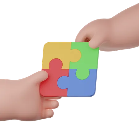 Teamwork hand gesture  3D Icon