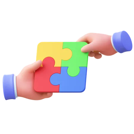 Teamwork hand gesture  3D Icon