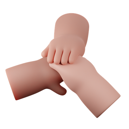 Teamwork hand gesture  3D Icon