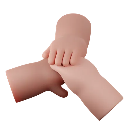 Teamwork hand gesture  3D Icon