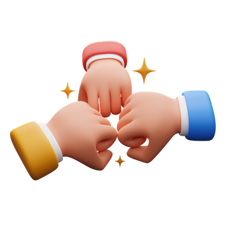 Teamwork hand gesture  3D Icon