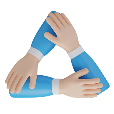 Teamwork Hand Gesture  3D Icon