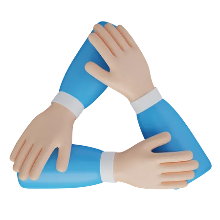 Teamwork-Handgeste  3D Icon