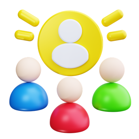 Teamwork Management  3D Icon