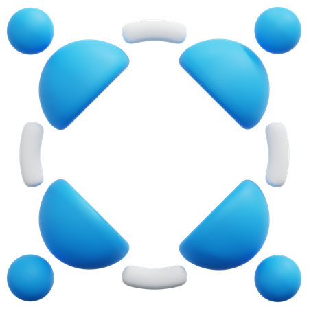 Teamwork Round  3D Icon