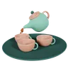 Teapot and cup