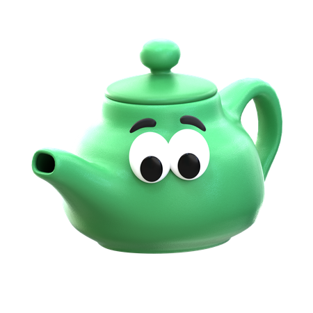 Teapot Cartoon  3D Icon
