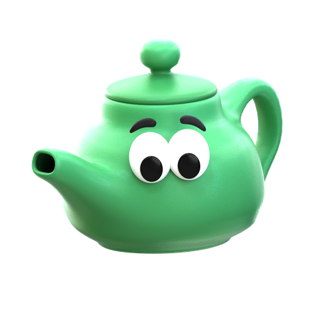 Teapot Cartoon  3D Icon