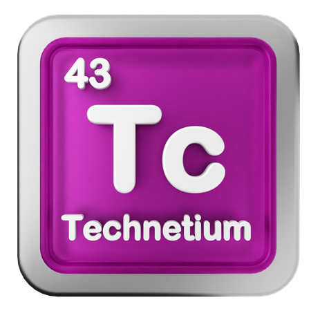 Tableau périodique du technétium  3D Icon